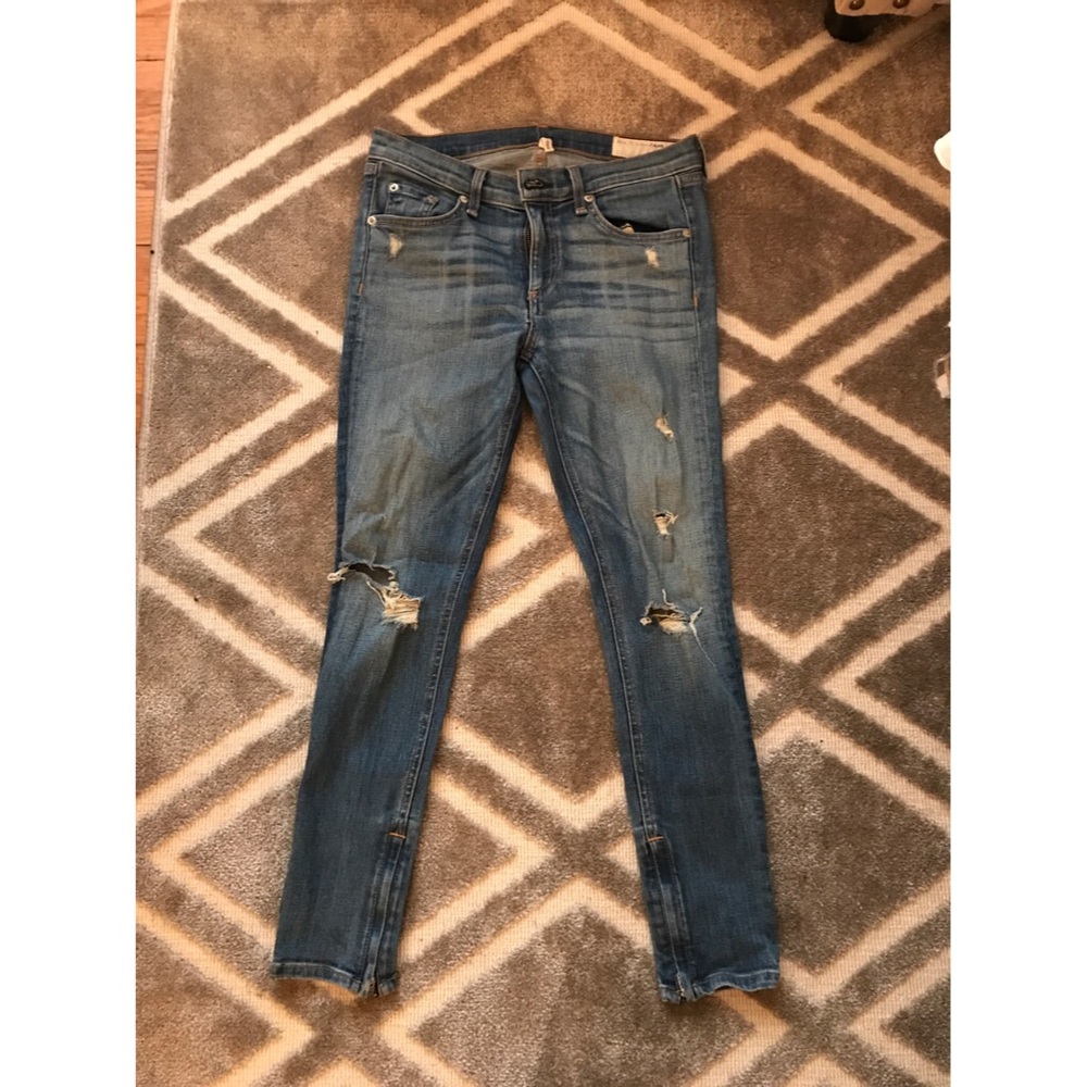 rag & bone zipper capris
